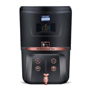KENT Grand Star Copper Black | RO+UV+UF+TDS Control+Alkaline+Copper+UV in Tank